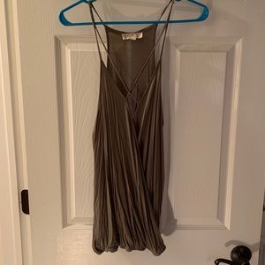 Navy/green criss cross tank